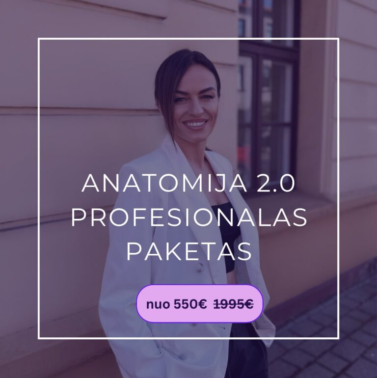 Anatomija 2.0 profesionalas + moduliai pasirinktinai